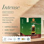 ORFEU - Special Coffee Intense - Drip Sachet - 100% Arabica Coffee, Dark Roast, Aroma of Toasted Caramel & Fruit Jam, Low Acidity, Made In Brazil, Velvety Body - 10 Units, 100g