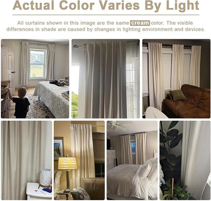 Faux Linen Total Blackout Curtain - Image 9