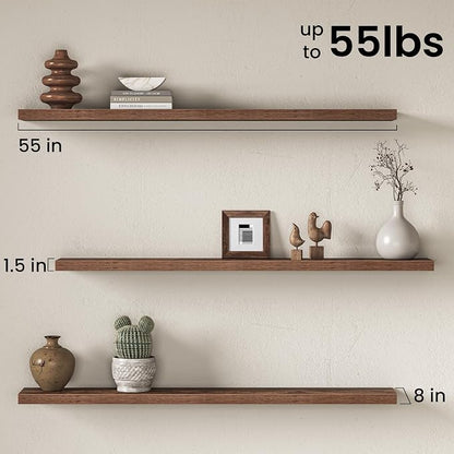 Fun Memories 55Inch Long Floating Shelves, 8 Inch Deep Shelves - Image 3