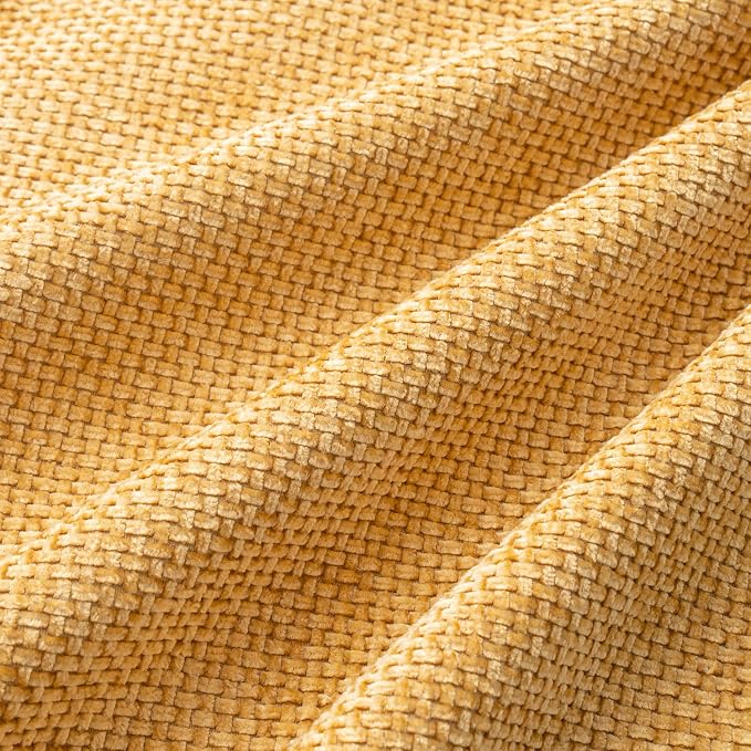 MIULEE Soft Decorative Chenille Pillow Covers Gold 18x18 Pack of 4 | Modern - Image 3