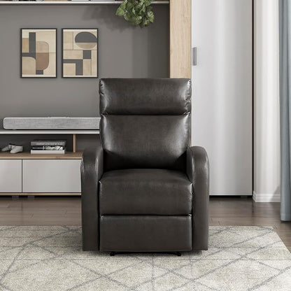 Lexicon Manual Recliner Chair, Faux Leather Reclining Chair, Wall Hugger - Image 7