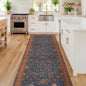 Navy Blue Runner Rug 2x6 for Kitchen, Laundry Room, Washable Non Slip Non Skid by HazoHaus