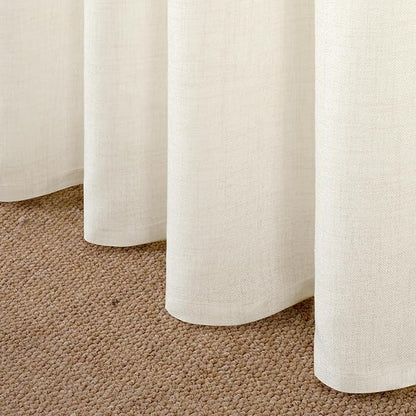 YoungsTex Ivory Linen Curtains 34 x 40 Inch Long - Image 7