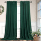 Dark Green Curtains 84 Inch Length by Pitalk