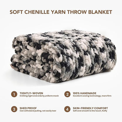 L'AGRATY Chunky Knit Throw Blanket - Image 2
