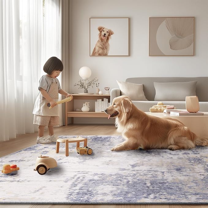 RELEANY Washable 5'x7' Abstract Area Rug - Image 6