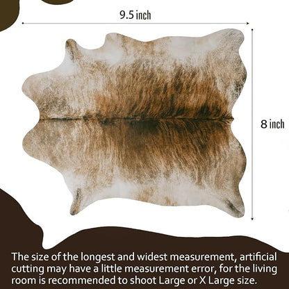 8x10 Faux Cowhide Area Rug for Living Room Animal Skin Rug, Cool Western - Image 2