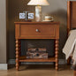AMERLIFE 24" Wooden Nightstand, Vintage Bedside Table by AMERLIFE