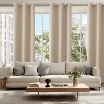 Blackout Curtains for Bedroom, 42 x 84 Inches Long, Taupe 2 Panels | Thermal - Image 6