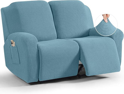 TAOCOCO Recliner Loveseat Slipcover, 6 Pieces Dual Recliner Sofa Covers by TAOCOCO