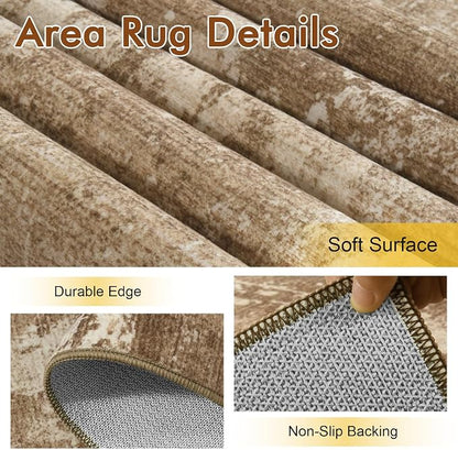 5x7 Ft Area Rugs for Living Room, Soft Non-Slip Washable Rugs Modern Abstract - Image 6