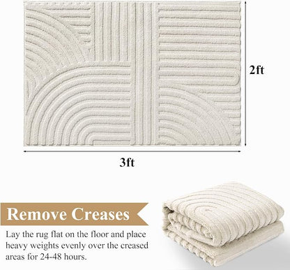 Pauwer 2x3 Area Rugs for Living Room, Modern Non Slip Washable Rug, Soft Fluffy - Image 2