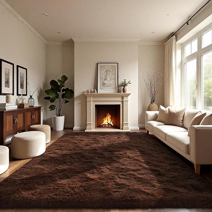 LOCHAS 8x10 Area Rugs Fluffy Living Room Carpets - Image 2