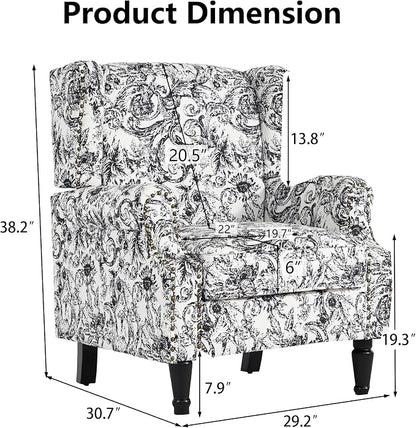Pia Ricco High Back Floral Accent Chair - Image 2