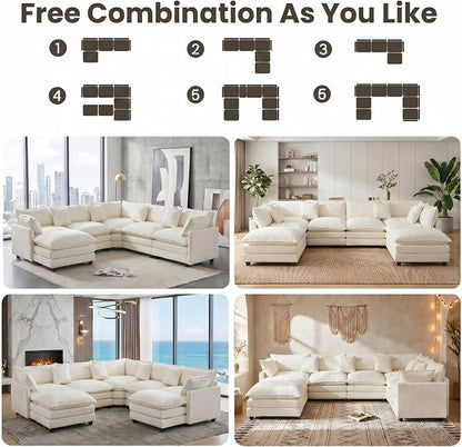 111.4" V-Shaped Corner Couch Sectional - Image 3