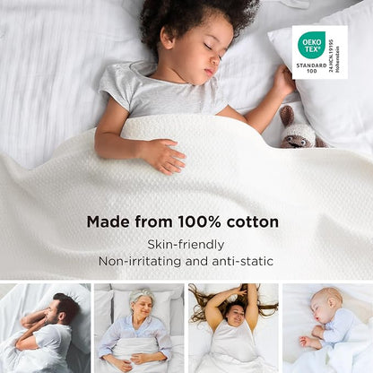 Bedsure GentleSoft 100% Cotton Blanket King Size - Image 2