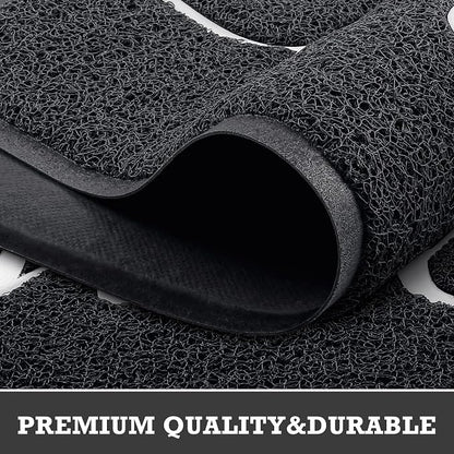 Black Door Mat Welcome Mats Outdoor Indoor Doormat - Image 4