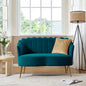HULALA HOME Velvet Loveseat Sofa by HULALAHOME