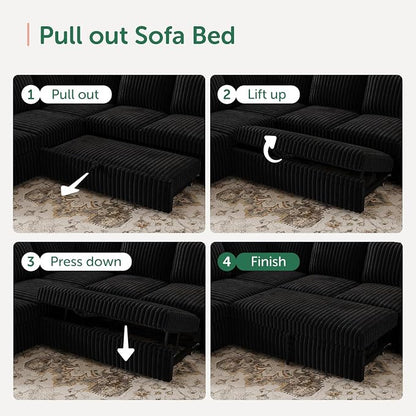 HONBAY Modular Sectional Sleeper Sofa - Image 5