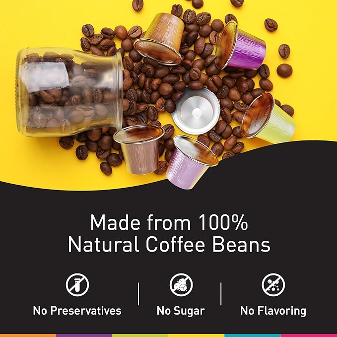 Bestpresso Coffee for Nespresso OriginalLine Machine 120 pods Certified Genuine Espresso Variety Pack, Pods Compatible with Nespresso OriginalLine