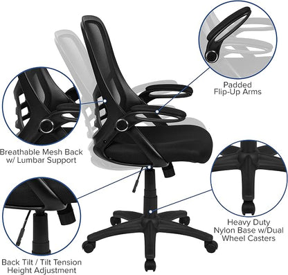 Flash Furniture Porter High Back Black Mesh Ergonomic Swivel Office Chair - Image 13