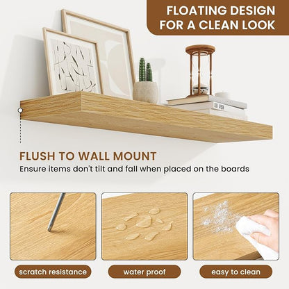 fuqing Floating Shelves for Wall, Wall Mounted Wood Floating Shelf - Image 5