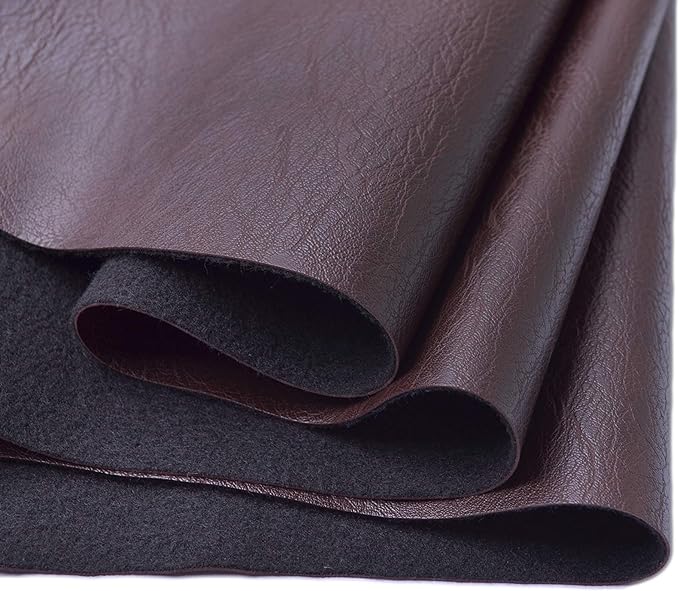 Wento Thick 2 Yard Faux Leather Fabric Soft Skin Grain PU Leather by Wento
