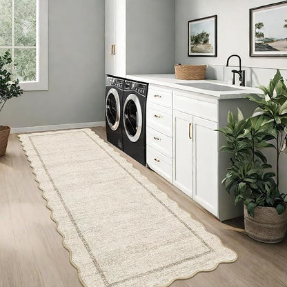 GarveeHome Scalloped Washable Runner Rug 2x10 Non Slip Kitchen Rugs - Image 2