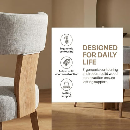 VESCASA Upholstered Farmhouse Dining Chairs - Image 4