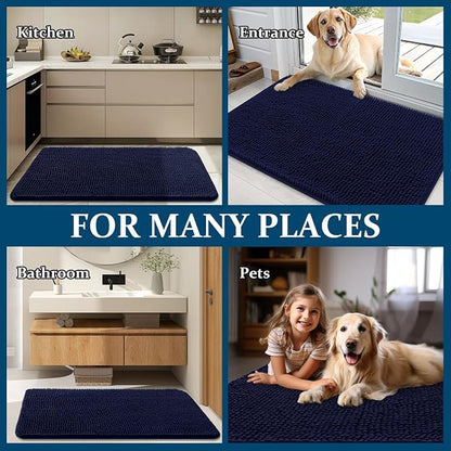 OLANLY Dog Door Mat for Muddy Paws 48x30, Super Absorbent Chenille Mud Mat | - Image 8