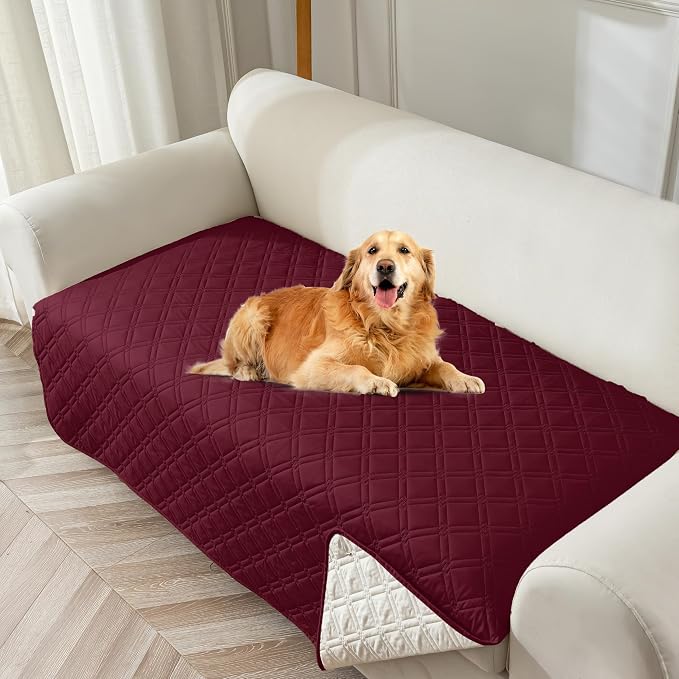 Genina Waterproof Couch Cover, Washable Anti-Slip 78inch Sofa Covers by Genina