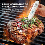 Meat Thermometer Digital - Instant Read Food Thermometer for Cooking Grilling Air Fryer Griddle Probe Kitchen Gadgets Essentials BBQ Grill Smoker Oil Fry Candy Turkey Instant Read Thermometer