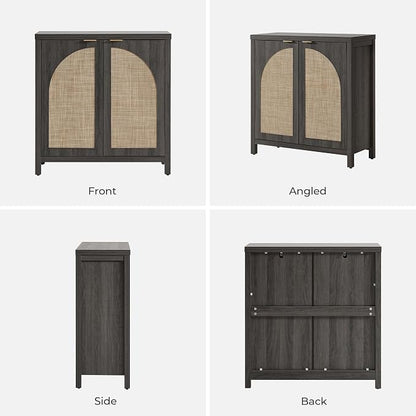 SICOTAS 102"W Rattan Sideboard Buffet Cabinet Set of 3, Modern Credenza Storage - Image 9