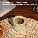 Handcrafted Natural Jade Shot Glasses – Set of 2 | 1.3 oz Whiskey, Espresso & Tequila Cups in Unique Bamboo Joint Shape, Oriental Inspired Luxury Gift for Men & Whiskey Lovers