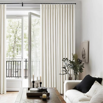 102 Inches Long Pinch Pleated Linen Blackout Curtains - Image 8