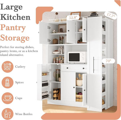 VilroCaz Farmhouse Style Large Kitchen Pantry - Image 7