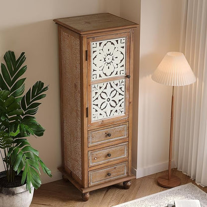 LKTART Solid Wood Accent Storage Cabinet - Image 7