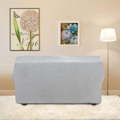 Easy-Going Stretch Loveseat Couch Covers Washable Silver Gray | 1-Piece - Image 4
