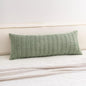 Aegero Corduroy Decorative Throw Pillow Covers 14x36 Inch Soft Striped Pillow by Unknown