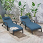 HOMREST Chaise Lounge Chairs Set of 2, PE Rattan Wicker Patio Lounge Chair by HOMREST