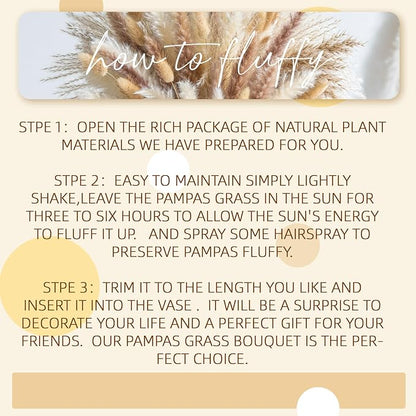 Natural Pampas Grass Mix Bouquet | Dried Pampas Bouquet - Image 5