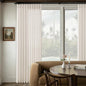 Natural Pinch Pleated Curtains 132 Inch Length Linen High Ceiling | Extra Wide by DUKIYO