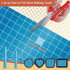 Silicone Baking Mat, 16 IN x 6 FT Free Cutting Baking Sheet, Non-Stick Reusable Dough & Pastry Mat, Non-Slip Silicone Mat Roll for Air Fryer Liner, Freeze Dryer, Oven Baking Pan, Kitchen Counter