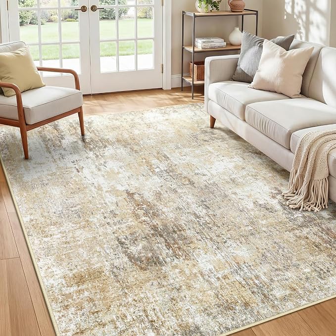 RELEANY Washable 4'x6' Abstract Area Rug - Image 9