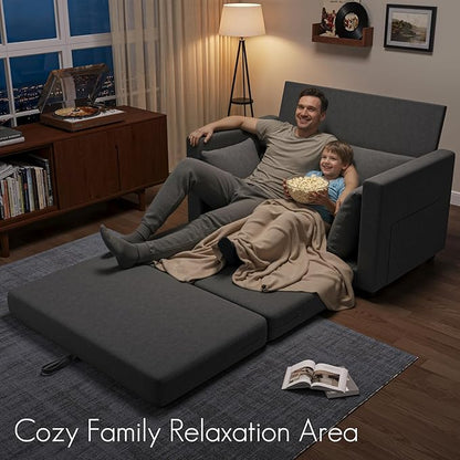 51" Loveseat Sofa Bed, Pull Out Love Seat - Image 4