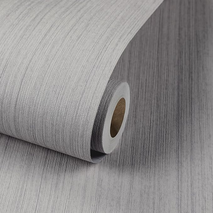 Grasscloth Peel and Stick Wallpaper Modern 15.7in x 196.8in Textured Linen by MANONIRIA