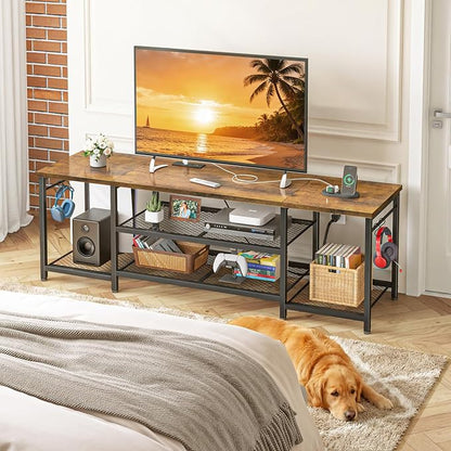 YGEOMER TV Stand for Up to 75 Inch TVs, Entertainment Center - Image 7