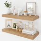 Acovy 24 Inch Floating Shelves, 9.3" Deep Floating Shelf Wall Mounted, Rustic by Acovy