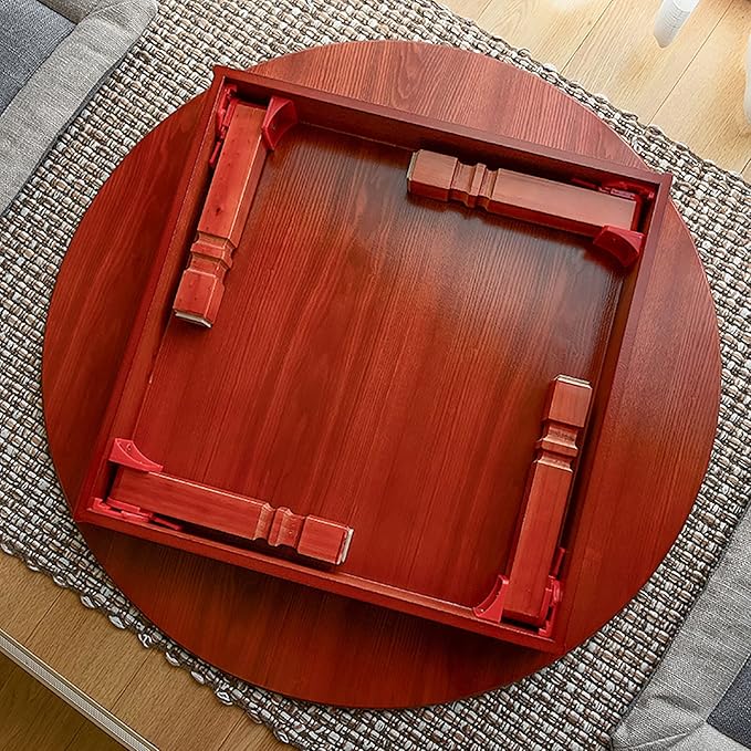 Folding Round Table, Korean Printing Dining Table/Coffee Table/Study Table/Low - Image 5