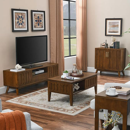 LKTART Sideboard Buffet, Mid Century Modern Storage Cabinet - Image 4
